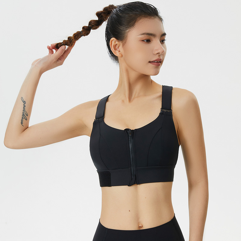 Explosiones de comercio exterior nuevas cremallera delantera velcro ajustable ropa interior deportiva de alta resistencia a prueba de choques para correr image 11