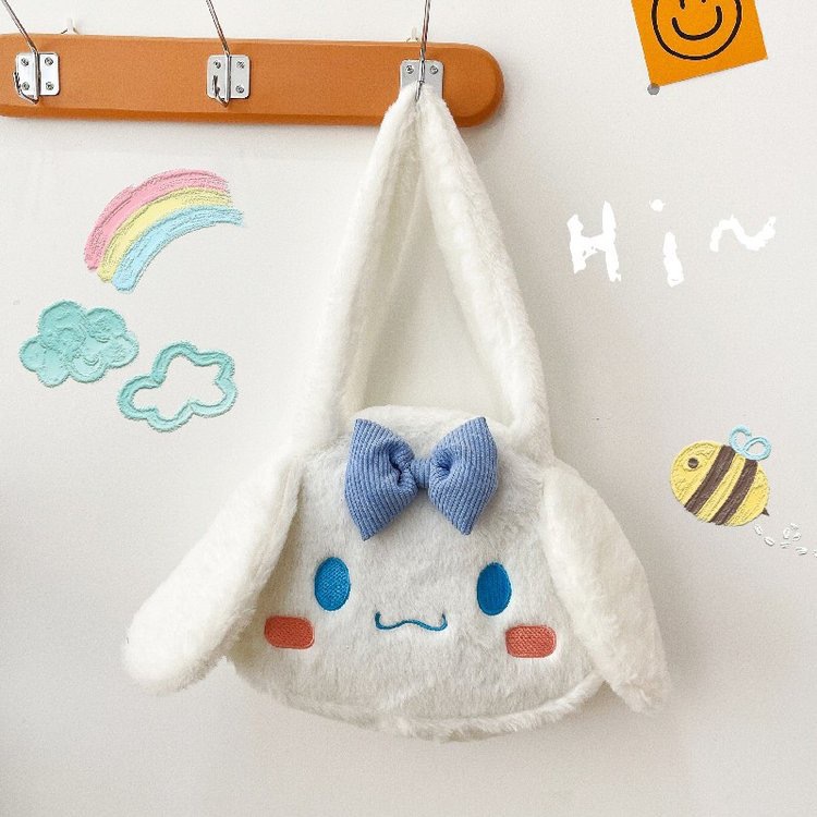 Lindo perro de dibujos animados japonés Yugui Merroti Kulomi bolsa portátil de un solo hombro de doble capacidad crossbody bolsa