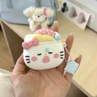 Милый слип KT кот подходит чехлу для AirPods Pro защитный чехол 1/2 поколения наушников Apple Bluetooth AirPods3