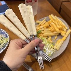 ステンレス鋼のフルーツフォーク、かわいいチーズデザートフォーク、クリエイティブなケーキフォーク、月餅フォーク、家庭用高級フルーツピック