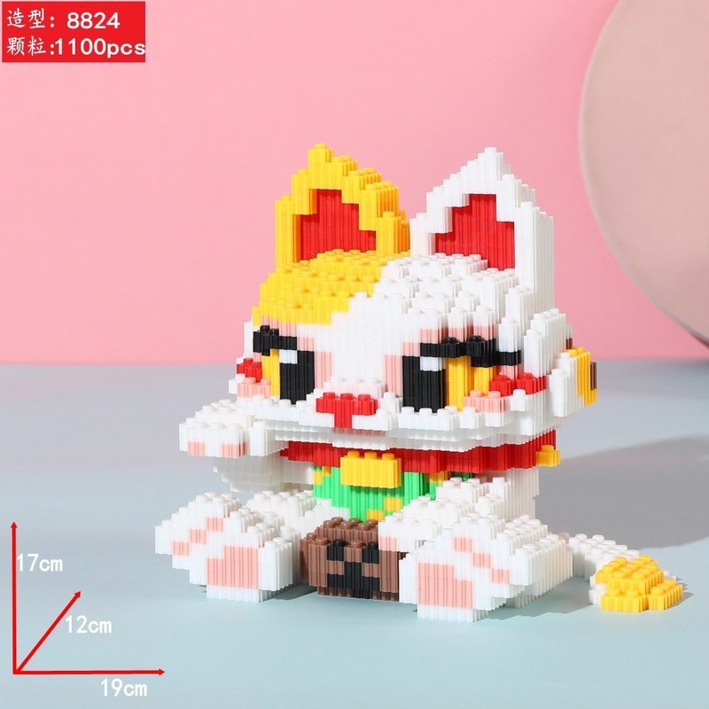 财神爷立体拼图品牌IP积木玩具益智儿童玩具拼装积木财神模型摆件|undefined