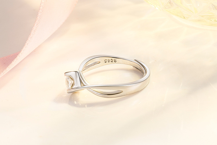 Adjustable Ring Size 1 Piece Quantity Wholesale Jewelry Glam Heart Shape Metal Artificial Gemstones Plating Inlay Open Rings