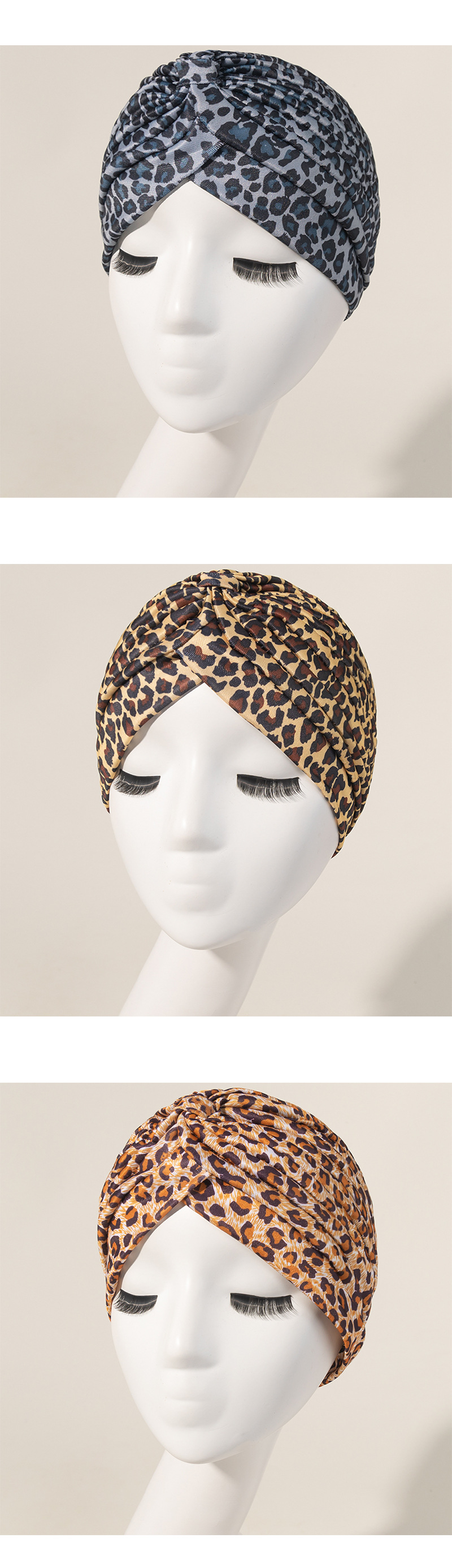 Women's Basic Leopard Eaveless Sleeve Cap display picture 1