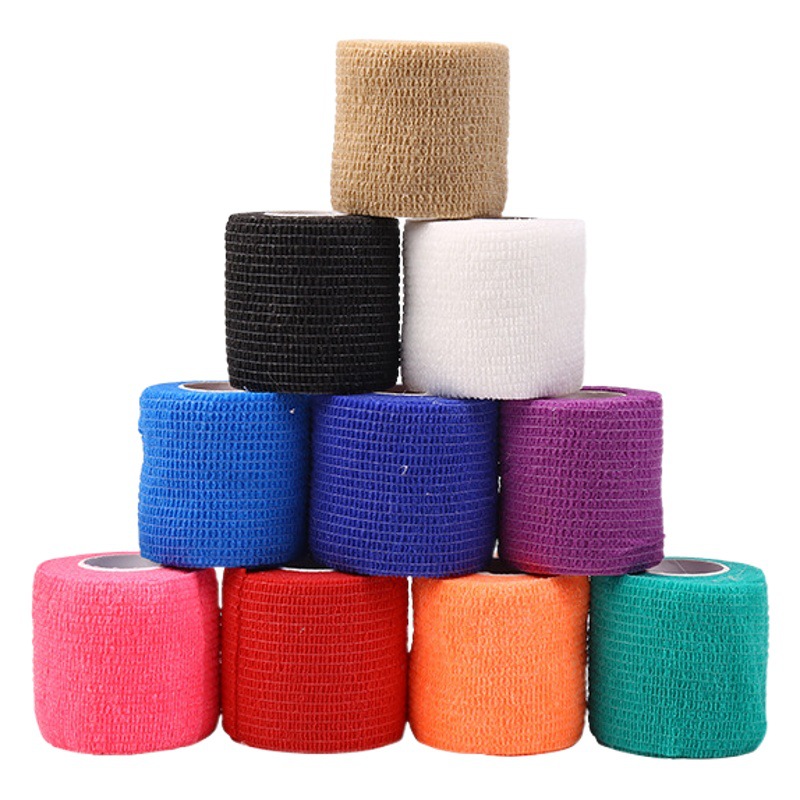 Factory wholesale sports protective elastic bandage color non-woven self-adhesive bandage tattoo self-adhesive bandage