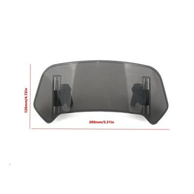 Windscreen, Adjustable Small Wind Deflector, Motorcycle front windshield - option-b-gray