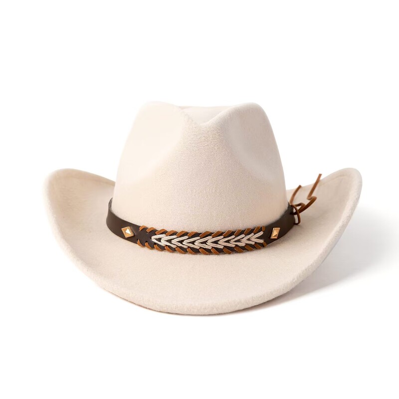 Amazon Cross-Border Popular Fashion Casual Men's and Women's Outdoor Cowboy Hat Wide-Brimmed Annie Jazz Hat Felt Hat