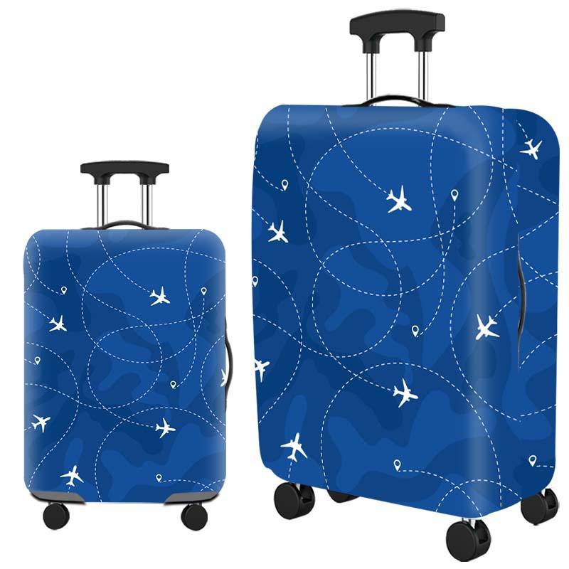 cubierta de maleta gruesa y resistente al desgaste cubierta de caja elástica caja de tracción cubierta de polvo cubierta de maleta de viaje impresión completa