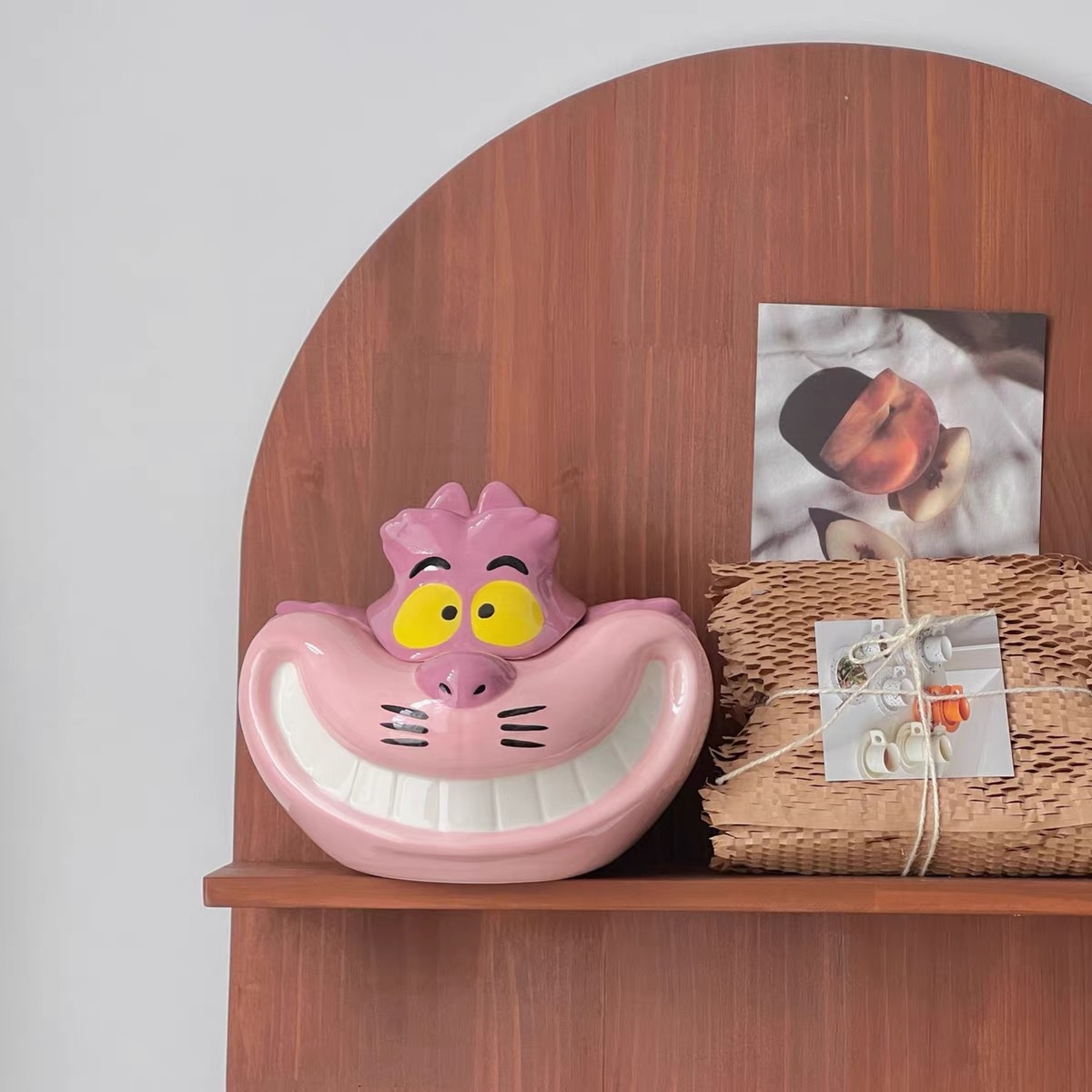 Tarjeta de almacenamiento estereoscópica de dibujos animados, tarjeta de almacenamiento en forma de gato Cheshire, decoración del hogar, tarjeta de caramelo de gran capacidad, adornos creativos, tendencia