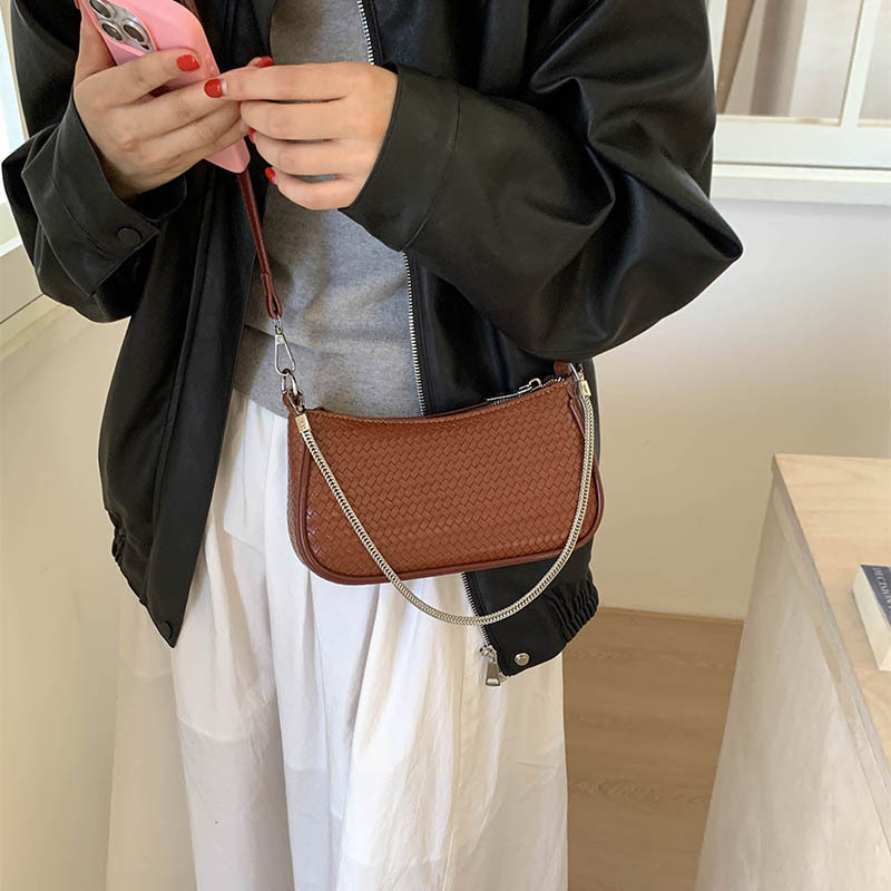 新款小众设计感编织包包女跨境时尚百搭单肩包高级质感ins斜挎包|undefined