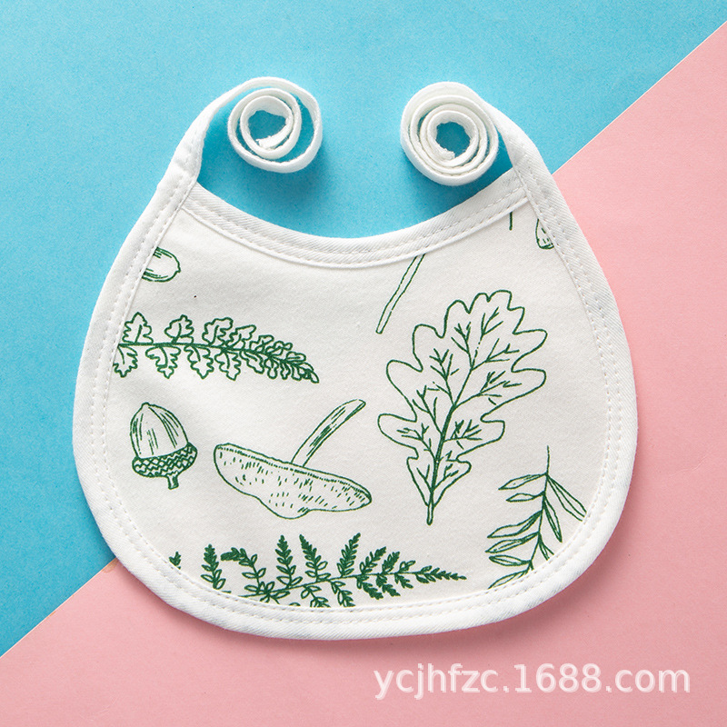 Bebé con cordones a prueba de agua babero recién nacido suministros bebé con cordones bebé babero de algodón