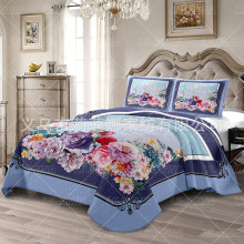 美国床盖3件套美国加拿大外贸专供床上用品数码印花绗缝被3件套