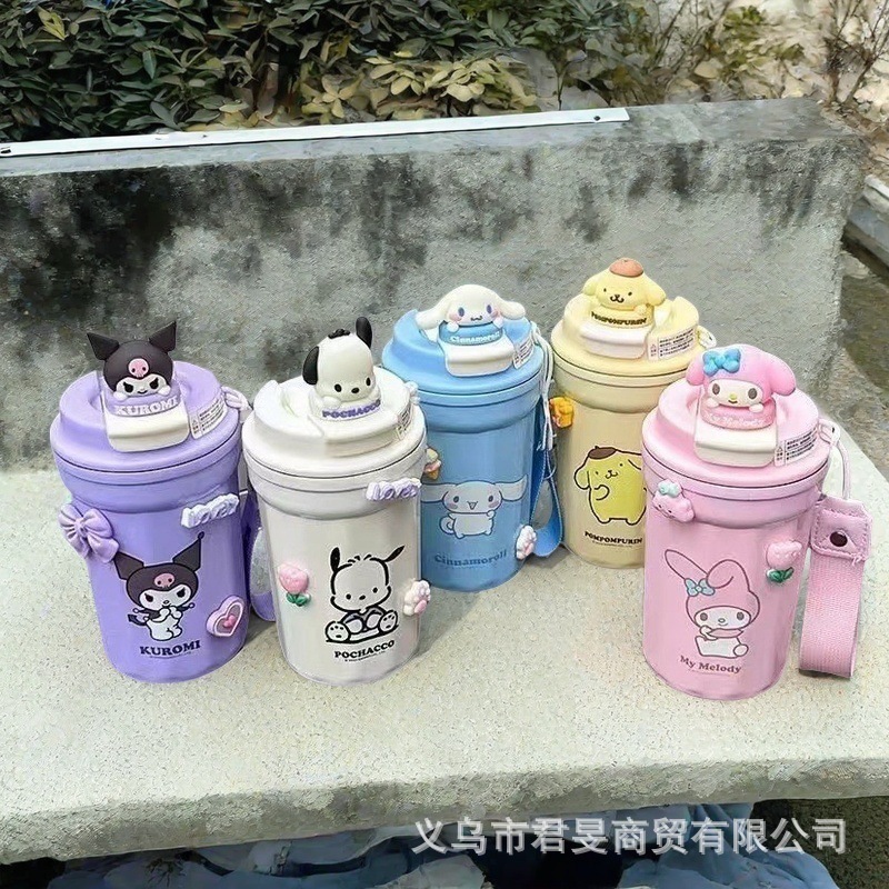 Taza Termo transfronteriza de acero inoxidable 304 para niñas pequeñas y niños, taza Sanrio, taza de café, taza de agua para estudiantes, taza para beber