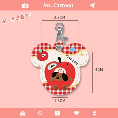 Cartoon Electric Car Key Cover: Electric vehicle key cover shell - mickey-card-set-apple-dachshund