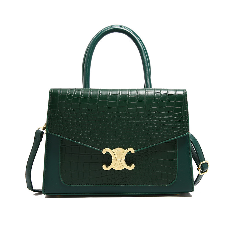 Patrón de piedra pequeño bolso cuadrado comercio exterior transfronterizo viajero todo fósforo bolso retro bolso femenino 2024 nueva moda patrón de cocodrilo femenino