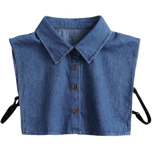Fake collar men and women spring and autumn Korean denim shirt fake collar decorative sweater fake shirt collar point collar