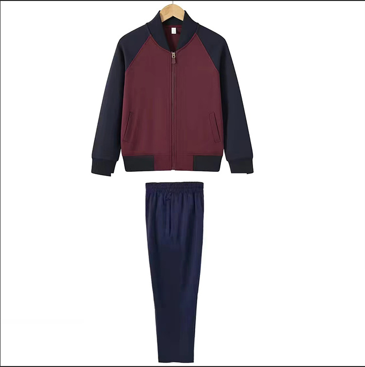 儿童校服中小学生拉链棒球服男女童运动春秋外套藏青裤子上衣