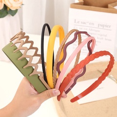 New trendy matte hair tie, solid color hair accessory headband set, hair tie for face washing, makeup hair accessories set