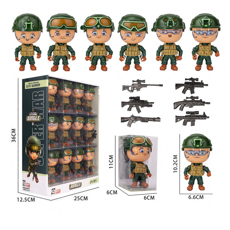 Niños transfronterizos hogar DIY ensamblaje muñeca militar muñeca interactiva padre-hijo muñeca decoración muñeca conjunto lote
