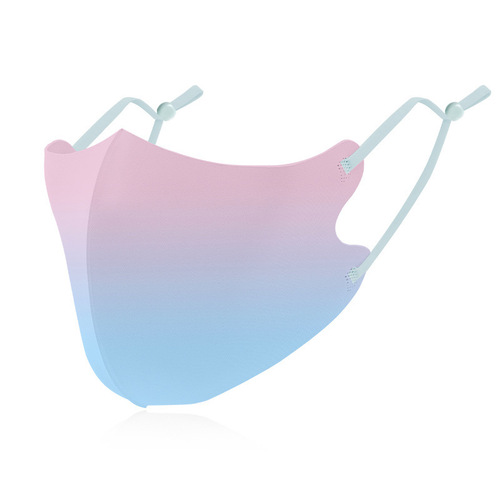 Sunscreen Ice Silk Cloth Thin Sun Mask Amazon Cross-Border 3D Goddess Gradient Color Blush