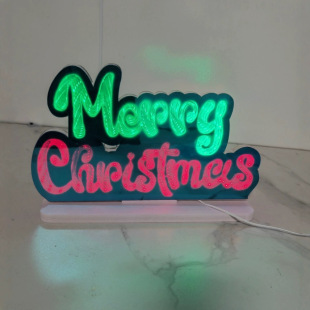 Cross-Border Export Led Tunnel Light Thousand-Layer Mirror Christmas Decoration Light Holiday Gift Letter