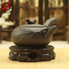 正宗紫砂茶壺單把竹壺側把壺紫砂原礦小朱泥壺100ml博古茶藝茶道
