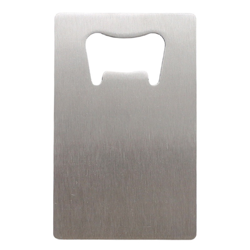 Portátil de acero inoxidable tarjeta crédito creativa tipo botella cerveza abridor botella abridor logo publicidad