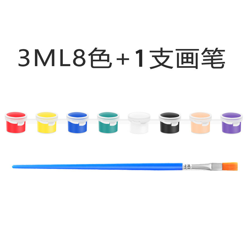Tiras de pintura acrílica de 3 ml, 6 colores en una pieza, 5 ml, 12 colores, manualidades, pintura de yeso, pintura de piedras para colorear para niños