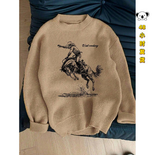 R 22129 Loose crew neck women's knit ���ɈA�IŮᘿ���