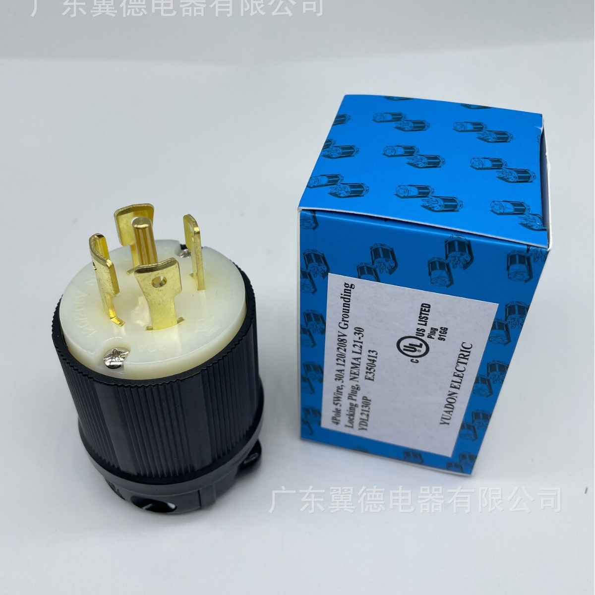 NEMA L21-30P五孔美式插头 五芯大功率组装电源插头