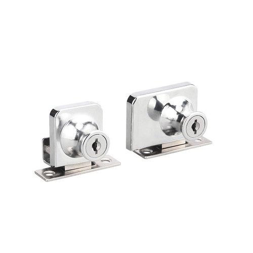Small Doctor Glass Display Cabinet Door Lock, No Drill Cabinet Window Lock, Wine Cabinet Glass Door Lock, Double Opening Cabinet Lock, Wholesale