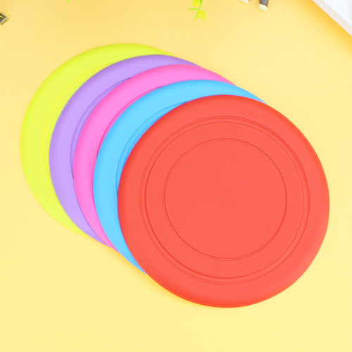 Pet flying disc wholesale soft flying disc pet flying saucer TPR non-toxic teeth pet throwing training dog toy durable biting