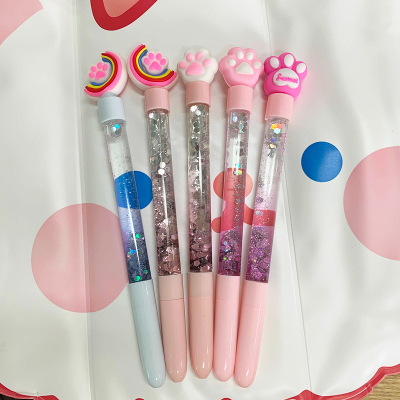 Dibujos animados lindo Hada palo lindo dibujos animados estrellas en aceite arenas movedizas magia creativa colorido arenas movedizas pluma de gel pluma