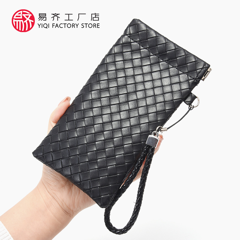 Anti-pressure Hanging Portable Storage Bag for Glasses Men's Simple Vintage Leather Automatic Closure Sunglasses Bag for Myopia Eyes