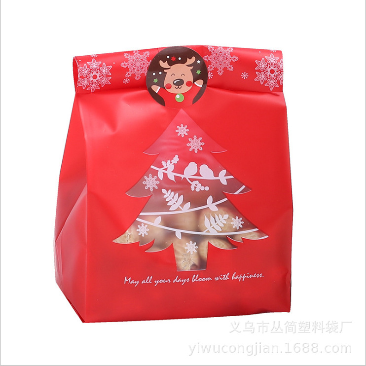 Original bolsa de regalo de Navidad esmerilado bolsa de regalo árbol de Navidad embalaje copo de nieve crujiente bolsa de embalaje bolsa de caramelo completo envío gratuito