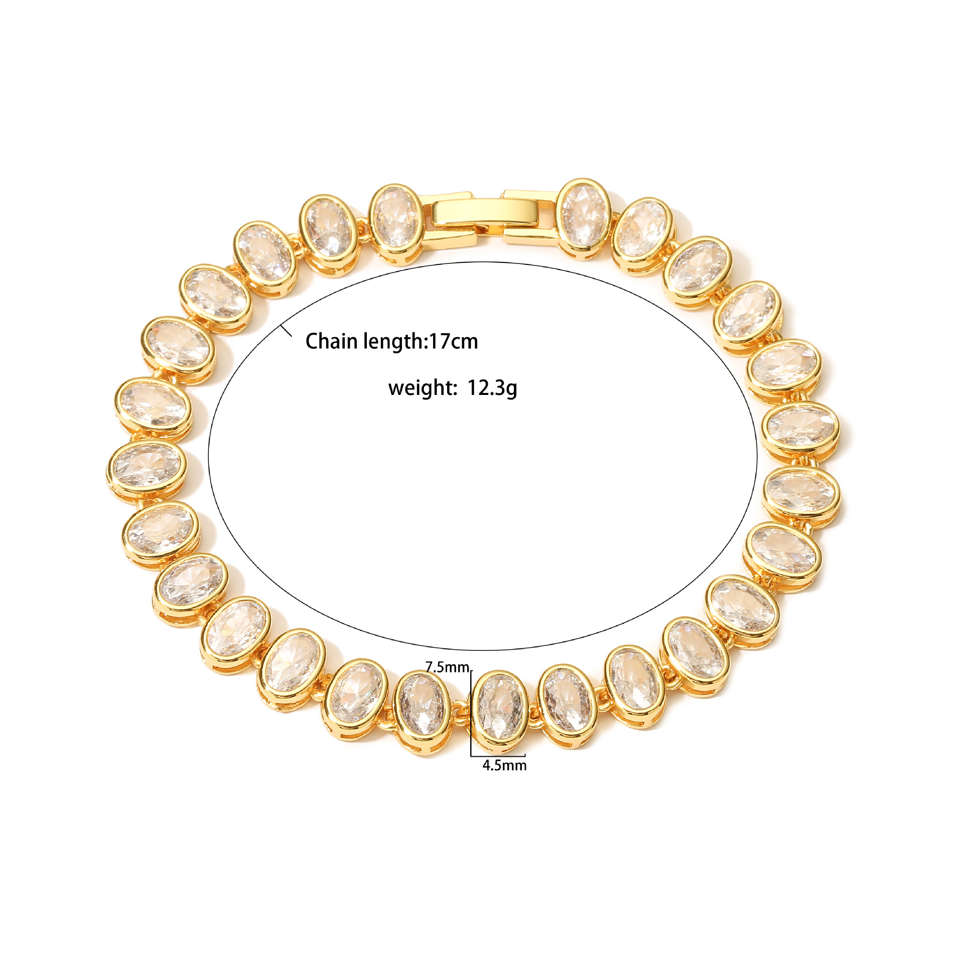Simple Style Round Copper Inlay Zircon Bracelets Necklace display picture 5