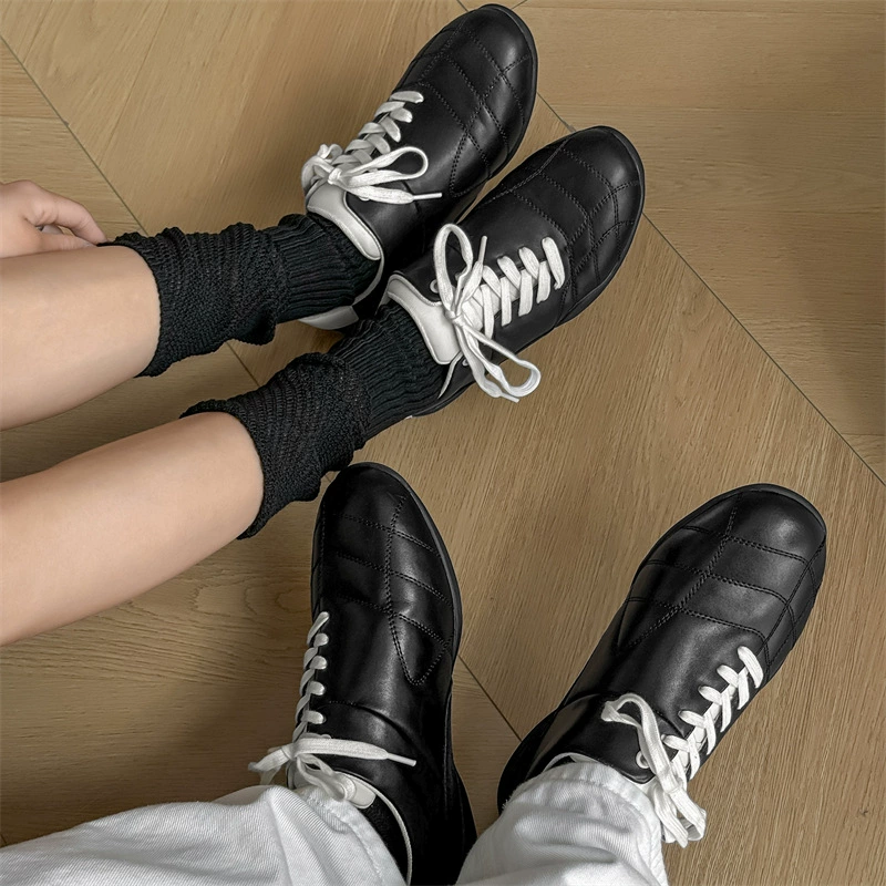 Приливные ботинки для морали туфли с диагональными ремешками ретро повседневные спортивные пары плоские туфли для наружного дома 55152-T 45152-T