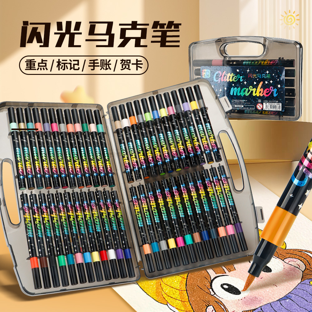 Transfronterizos de una sola cabeza flash marcador de arte estudiantes pintando graffiti flash marcador fluorescente al por mayor en stock