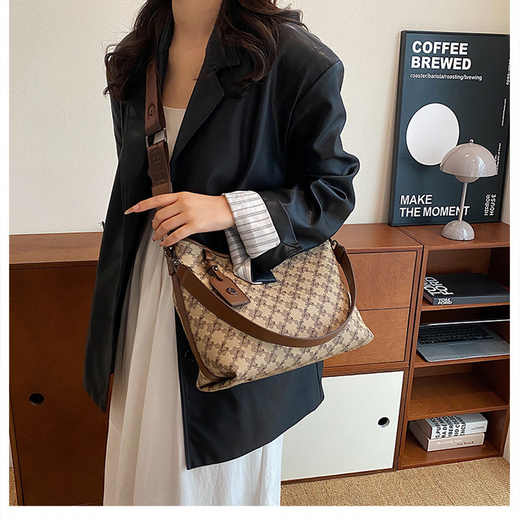 Women's Printed Letter Crossbody Bag, Elegant Small Square Handbag_voghion.com