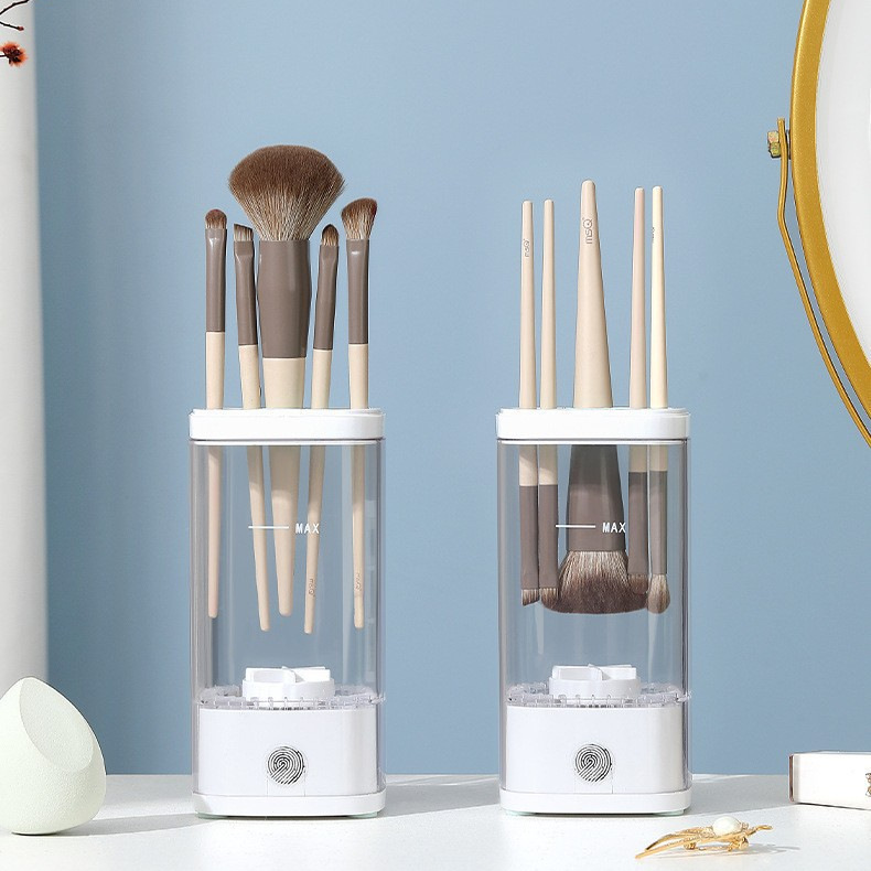 Máquina de limpieza automática de cepillo de maquillaje eléctrica de belleza polvo de huevo pulverizador de polvo de limpieza de pastel perezoso fabricante de caja de almacenamiento de cepillo