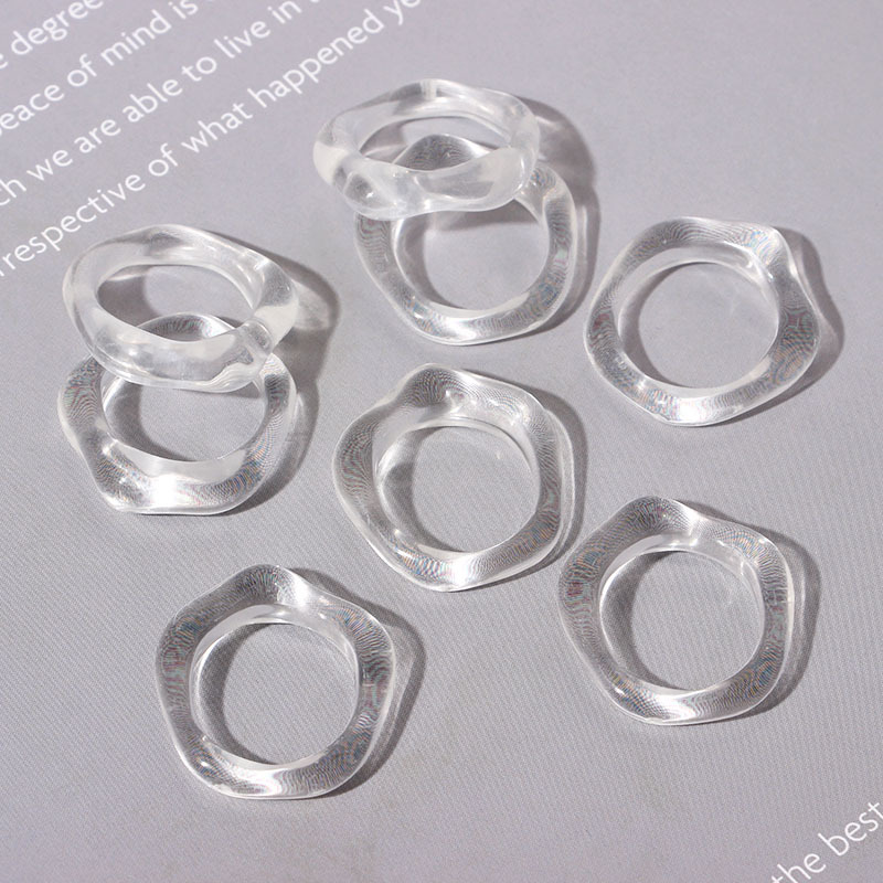 Simple Style Solid Color Resin Women's Rings display picture 16