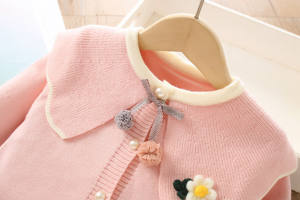 Κοριτσίστικο Πουλόβερ 2023 Φθινόπωρο Νέο Μοντέρνο Κορεάτικο Μονόχρωμο Πλεκτό Φούστα με Μεγάλο Γιακά, Σετ Δύο Τεμαχίων_voghion.com