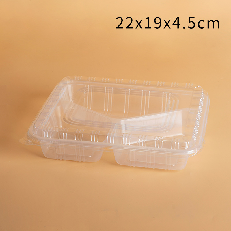 Lonchera desechable Gepai estilo americano de 1200 ml, lonchera de comida rápida con tres compartimentos, lonchera para llevar, bento con múltiples compartimentos, venta al por mayor.