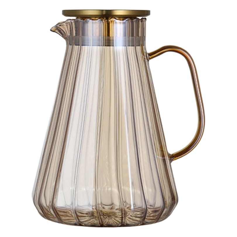 Venta al por mayor vidrio hogar champán vidrio botella de agua fría traje taza de agua fría botella de agua de vidrio resistente al calor olla de jugo de alta temperatura