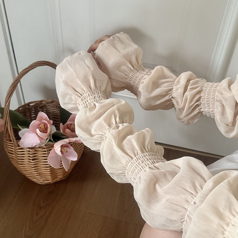 Super hermoso 2025 nueva manga de linterna fresca y dulce de alta calidad para mujer verano protector solar manga de trompeta versión extendida manga para exteriores