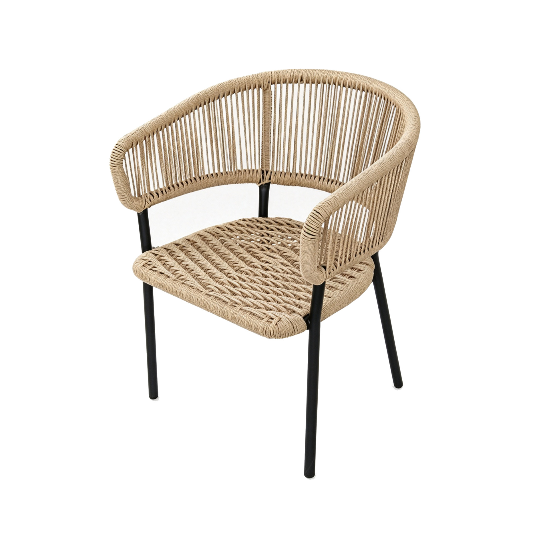 silla de caña de patio de ocio silla de jardín respaldo silla de caña terraza al aire libre silla de caña natural muebles combinados
