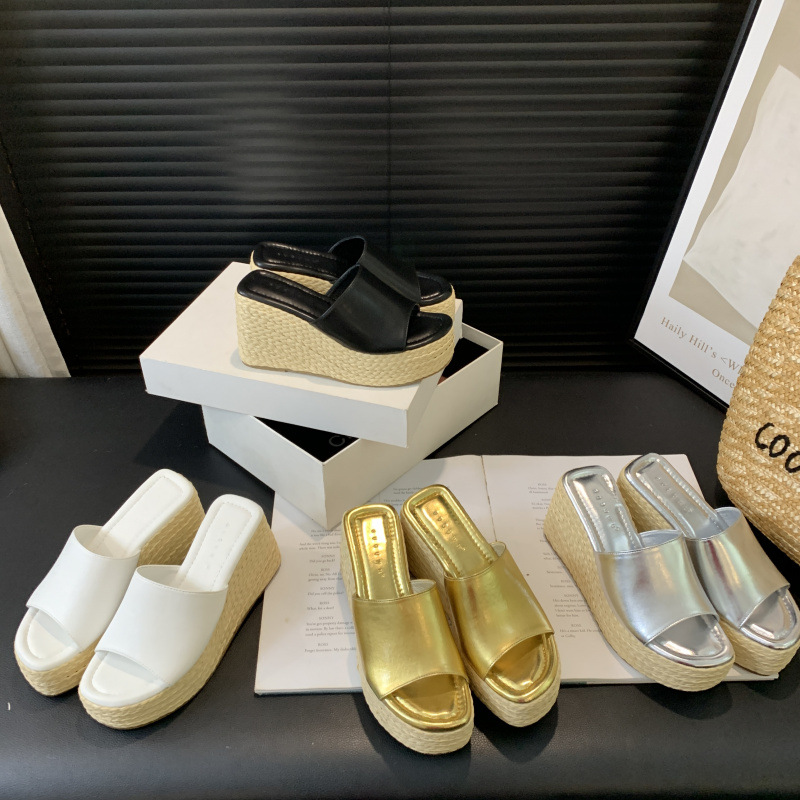 Summer sandals wedge heel platform open toe