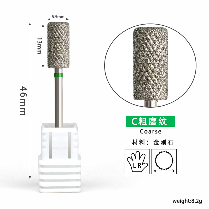 Uñas transfronterizas dientes de diamante galvanoplastia de diamante cabezal de pulido de estilo ruso pretratamiento manicura herramienta de pulido