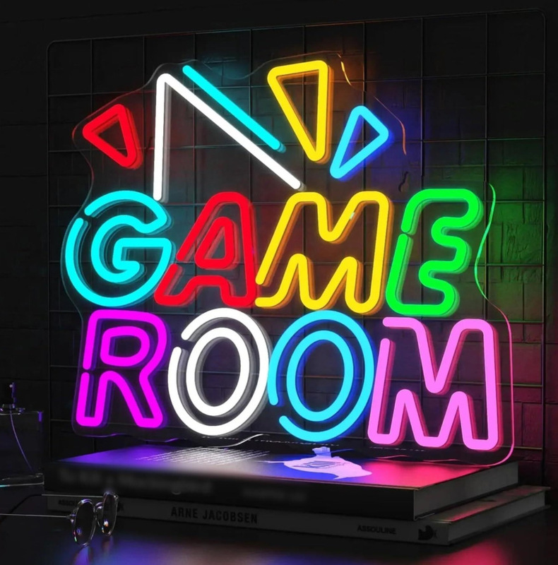 跨境亚马逊LED霓虹灯室内卧室游戏厅墙体发光装饰品手柄game room|undefined