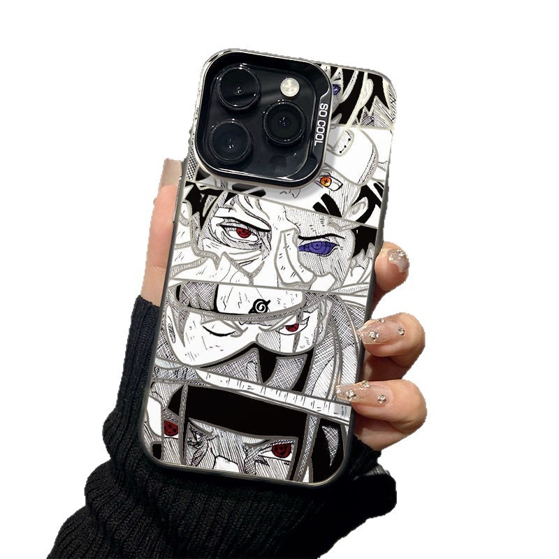 中空コミック NARUTO iPhone15ProMax 携帯電話ケース Apple 14/13 落下防止 12/11 カラーシルバーケース|undefined