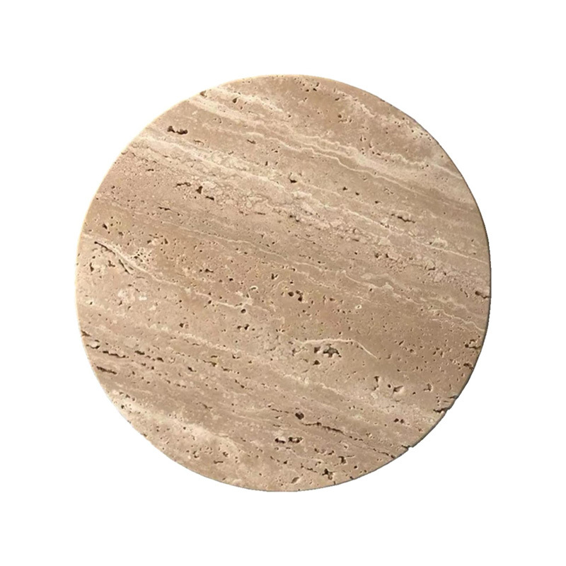 Paleta de piedra de cueva natural de estilo medieval alta sensación de hoteles en el hogar bandeja de almacenamiento de mesa aislamiento térmico cojín de tazas adornos